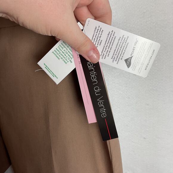 Peck and Peck Womens Eva Cropped High Waisted Stretch Pant 14 Brown NWT - Picture 8 of 16